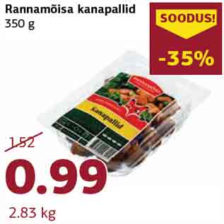 Allahindlus - Rannamõisa kanapallid 350 g