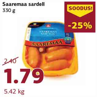 Allahindlus - Saaremaa sardell 330 g