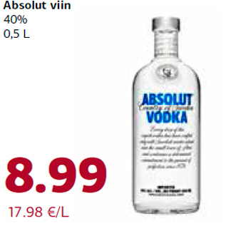 Allahindlus - Absolut viin