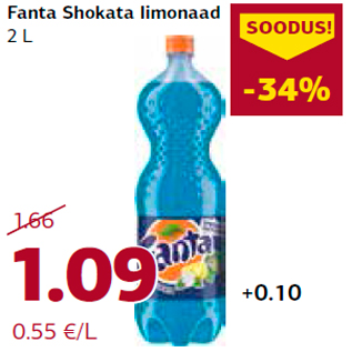 Allahindlus - Fanta Shokata limonaad 2 L