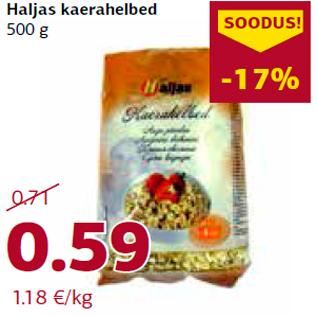 Allahindlus - Haljas kaerahelbed 500 g