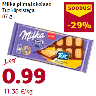 Allahindlus - Milka piimašokolaad