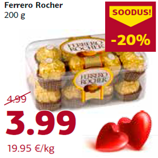 Allahindlus - Ferrero Rocher 200 g