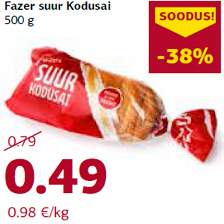 Allahindlus - Fazer suur Kodusai 500 g