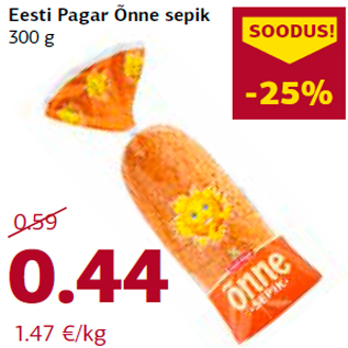 Allahindlus - Eesti Pagar Õnne sepik 300 g