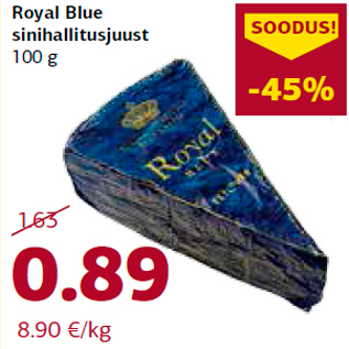 Allahindlus - Royal Blue sinihallitusjuust 100 g