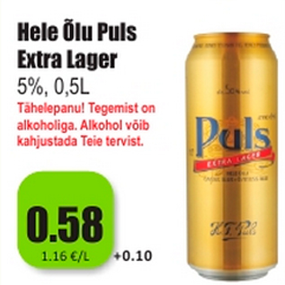 Allahindlus - Hele Õlu Puls Extra Lager