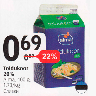 Allahindlus - Toidukoor 20%