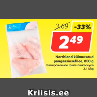 Allahindlus - Northland külmutatud pangaasiusefilee, 800 g