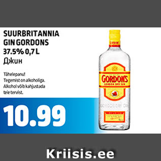 Allahindlus - SUURBRITANNIA GIN GORDONS