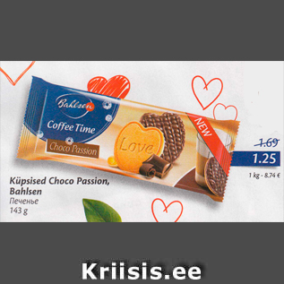 Allahindlus - Küpsised Choco Passion, Bahlsen 143 g