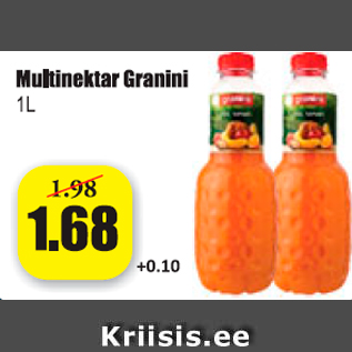 Allahindlus - Multinektar Granini 1 l