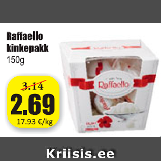 Allahindlus - Raffaello kinkepakk 150 g