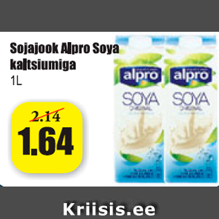 Allahindlus - Sojajook Alpro Soya kaltsiumiga 1 l