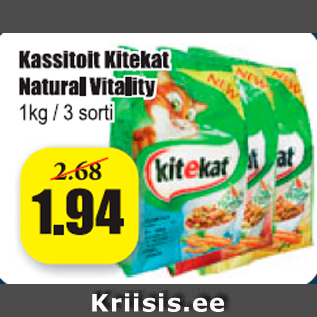 Allahindlus - Kassitoit Kitekat Natural Vitality