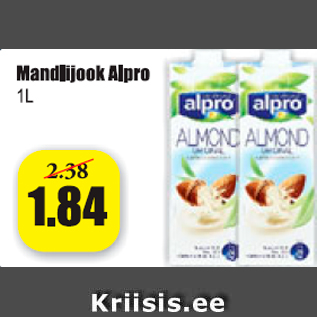 Allahindlus - Mandlijook Alpro 1 l