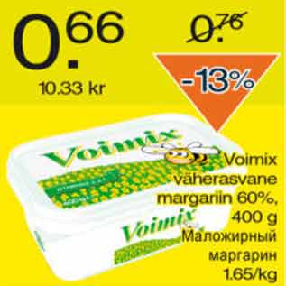 Allahindlus - Voimix väherasvane margariin