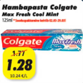 Allahindlus - Hambapasta Colgate Max Fresh Cool Mint, 125g