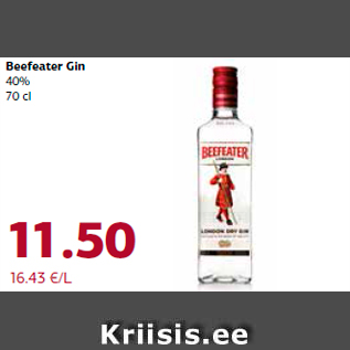 Allahindlus - Beefeater Gin