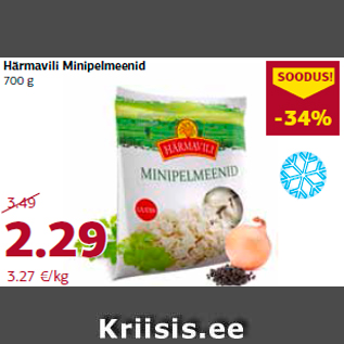 Allahindlus - Härmavili Minipelmeenid 700 g