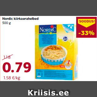 Allahindlus - Nordic kiirkaerahelbed 500 g