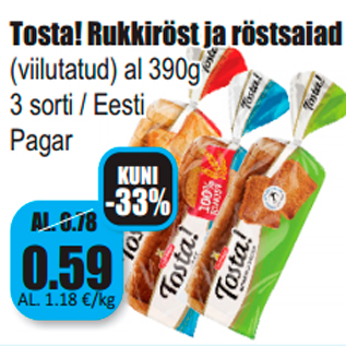 Allahindlus - Tosta! Rukkiröst ja röstsaiad