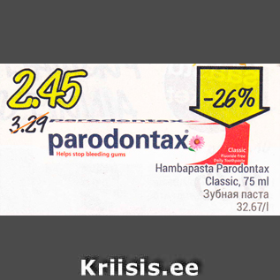 Allahindlus - hambapasta Parodontax Classic, 75 ml