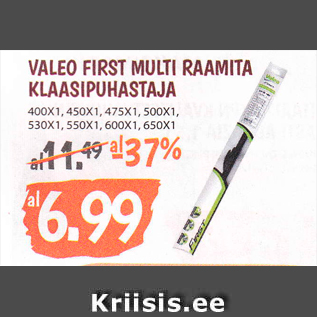 Allahindlus - VALEO FIRST MULTI RAAMITA KLAASIPUHASTAJA