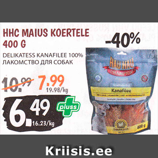 Allahindlus - HHC MAIUS KOERTELE 400 G