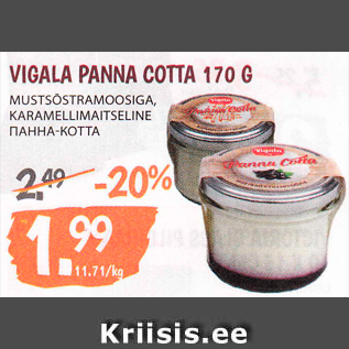 Allahindlus - VIGALA PANNA COTTA 170 G