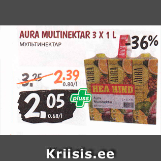 Allahindlus - AURA MULTINEKTAR 3 X 1 L