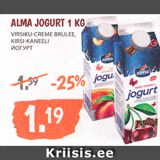 Allahindlus - ALMA JOGURT 1 KG