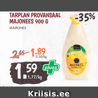 Allahindlus - TARPLAN PROVANSAAL MAJONEES 900 G