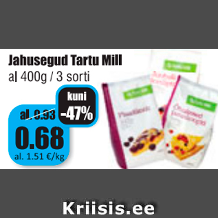 Allahindlus - Jahusegud Tartu Mill