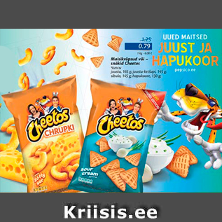 Allahindlus - Maisikrõpsud või- snäkid Cheetos