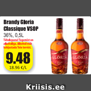 Allahindlus - Brandy Gloria Classique VSOP