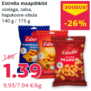 Allahindlus - Estrella maapähklid