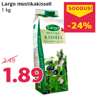 Allahindlus - Largo mustikakissell 1 kg