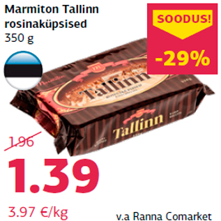 Allahindlus - Marmiton Tallinn rosinaküpsised 350 g