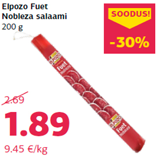 Allahindlus - Elpozo Fuet Nobleza salaami 200 g