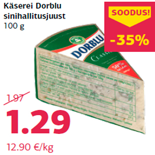 Allahindlus - Käserei Dorblu sinihallitusjuust 100 g