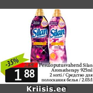 Allahindlus - Pesuloputusvahend Silan Aromatherapy 925ml