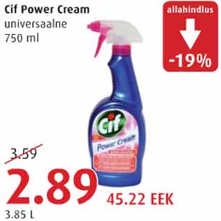 Allahindlus - Cif Power Cream