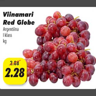 Allahindlus - Viinamari Red Globe Argentina Iklass kg