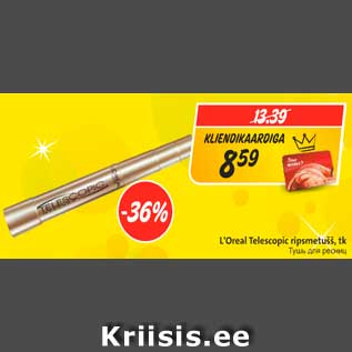 Allahindlus - L`Oreal Telescopic ripsmetušš, tk