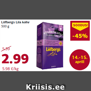 Allahindlus - Löfbergs Lila kohv 500 g