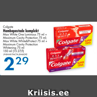 Allahindlus - Colgate Hambapastade komplekt