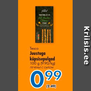 Allahindlus - Tesco Juustuga küpsisepulgad 100 g