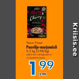 Allahindlus - Tesco Finest Puuvilja-marjamüsli 0,5 kg