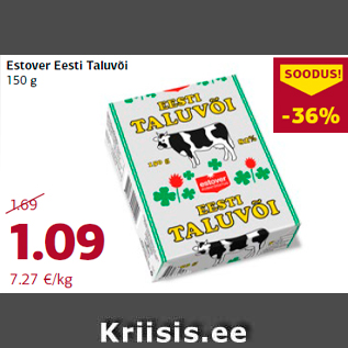 Allahindlus - Estover Eesti Taluvõi 150 g